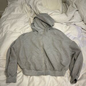 Grey zip up